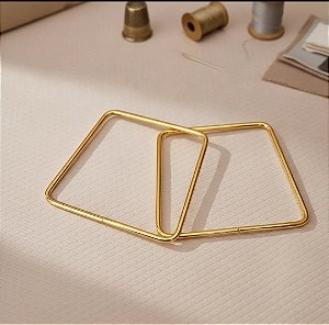 ALÇA P/ BOLSA DE METAL P/ BOLSA TRAPEZIO 10,5CM X 12CM ( PAR )