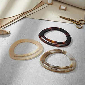 ALÇA P/ BOLSA DE RESINA HANDMADE 15.5cm X 11,5cm ( PAR )