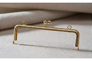 ALÇA P/ BOLSA FECHO DA VOVÓ DE METAL VINTAGE 18CM RETANGULAR