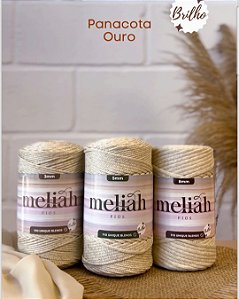Fio de poliéster UNIQUE BLENDS 3mm - cor: PANACOTA OURO