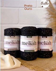 Fio de poliéster UNIQUE BLENDS 3mm - cor: PRETO OURO