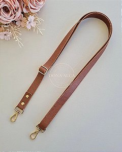 Alça Tiracolo Caramelo com Regulador 2cm