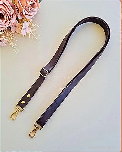 Alça Tiracolo Café com Regulador 2cm