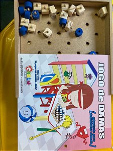 Jogo de Damas Adaptado – Estojo MDF Inclusivo e Educativo