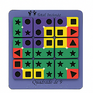 Quadrado de 9 – Quebra-Cabeça Pedagógico Inclusivo em MDF