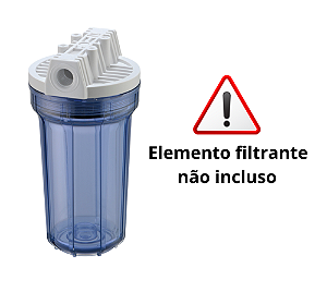 Filtro carcaça altura 7 Polegadas x ½” Transparente -  Hidro Filtros