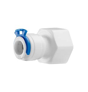 Conector Adaptador reto fêmea 1/2" com  engate rápido 3/8"