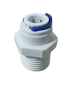 Conector Adaptador Reto Rosca externa 1/2'' com  engate rápido 3/8"