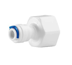 Conector Adaptador reto com rosca fêmea 1/2" e engate rápido 1/4"