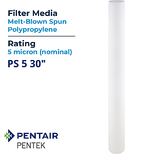 Elemento Filtrante 30 Polegadas 5 micra PS 5-30 Spun - Pentek / Pentair