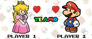 Caneca Mario e Princesa Te amo