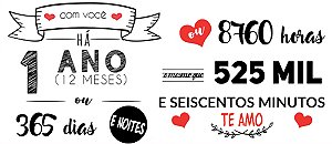 Estamos juntos há um ano