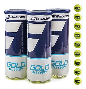 Bola Babolat Gold All Court Tênis - Kitcom 03 Tubos