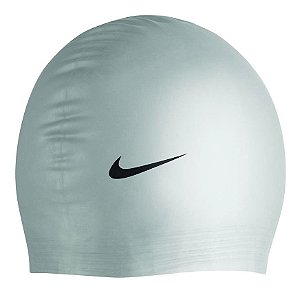 Touca De Natação Nike Solid Silicone Cap - 04a - Prata