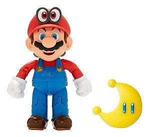 Super Mario Boneco Mario E Cappy 4 Polegadas 3007 - Candide