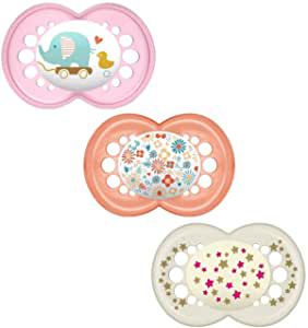 Chupeta Mam Day E Brilha Escuro 6+ Meses Kit Com 3 Und. 2952