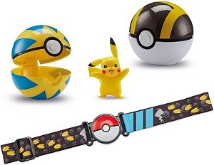 Pokémon Figura Pikachu Com Cinto E 2 Pokebola 2607 - Sunny