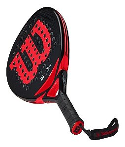 Raquete De Padel Wilson Bela Team 2021 Preta E Vermelha