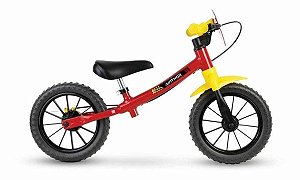 Bicicleta Equilíbrio Aro12 S/ Pedal Balance Bike Nathor Fast