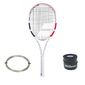 Raquete Tênis Babolat Pure Strike Team 100 L3 + Corda + Grip