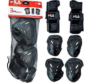 Kit Proteção Fila Skate Jr Unissex Infantil Patins Patinete
