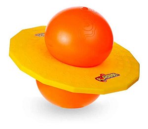 Brinquedo Clássico Pogobol Estrela Amarelo E Laranja
