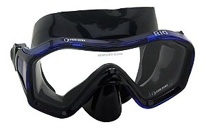 Rio Fun Dive, Máscara Mergulho Pesca Sub Pvc Azul