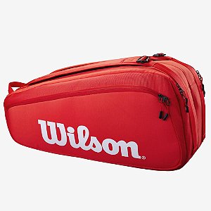 Raqueteira Wilson Super Tour 9 pack vermelho