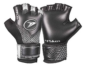 Luva Goleiro Futsal Poker Training Focus Preto e Prata T05