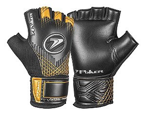 Luva Goleiro Futsal Poker Training Focus Preto e Dourado T05
