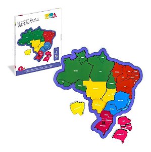 Quebra-cabeça Mapa Brasil Regiões Estados E Capitais Babebi