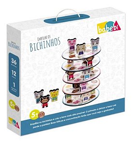 Brinquedo Educativo Empilhe Os Bichinhos Babebi 6043