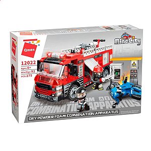 Bloco Montar Bombeiros Resgate Posto Combustível Mine City