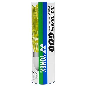 Peteca Yonex Badminton Mavis 600 Tubo Com 06 Unidades