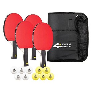 Kit de Raquetes Family Set Joola 4 Raquetes e 10 Bolas
