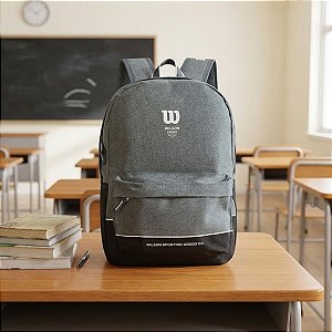 Mochila Wilson Esportiva College Cinza