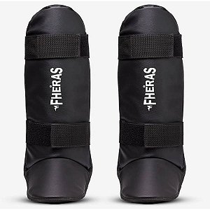 Caneleira Fheras Freestyle Muay Thai Mma Preto