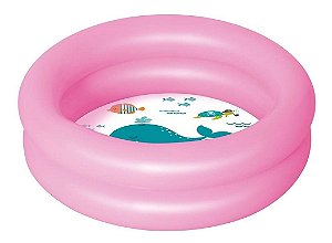 Banheira Piscina Inflável Infantil / Baby 28 Litros Rosa Mor