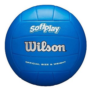 Bola De Vôlei Wilson Soft Play/  Maciez E Toque Aveludado Az