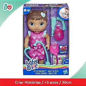 Boneca Baby Alive Cuida de Mim Morena Hasbro