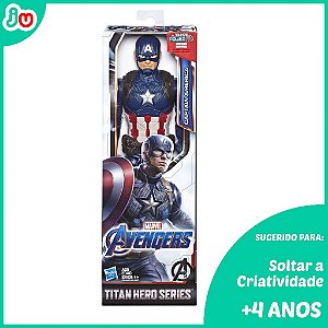 Boneco Capitão América Titan Hero Series Vingadores Hasbro