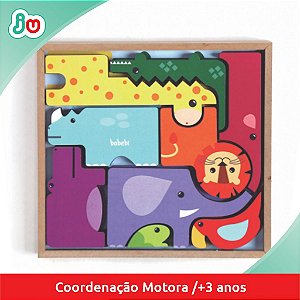 Brinquedo de Coordenação Motora Monte Empilhe Safari Babebi