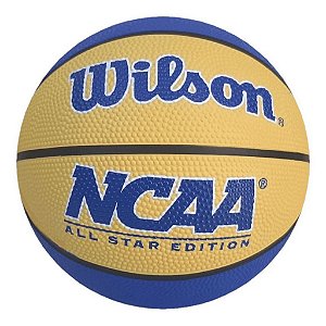 Bola De Basquete Wilson Ncaa Mini Amarela E Azul