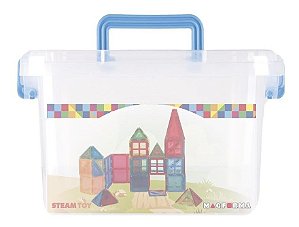 Brinquedo Magnético Mag Forma Maleta 56 Pçs Mistas