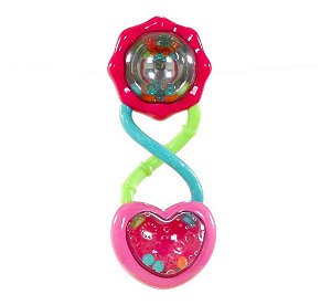 Chocalho Rattle E Shake Barbell Bright Starts Rosa