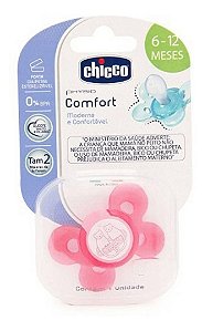 Chupeta Comfort Chicco Rosa Tam 2 6-12m