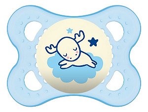 Chupeta Mam Night  0-6 Meses - Embalagem Unitária Azul Bebê