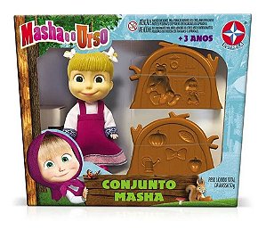 Conjunto Masha Da Masha E O Urso Com Massinha De Modelar