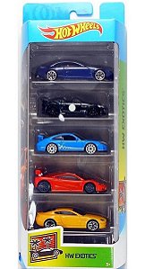 Hot Wheels Conjunto Com 5 Carrinhos Exotics GHP50