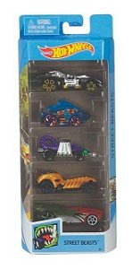 Hot Wheels Pacote Com 05 Carros Street Beasts GHP57